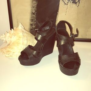 Black Kork-Ease wedge heel 9.5/10 size 5” heel